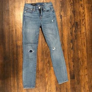 J. Crew Toothpick distressed jean